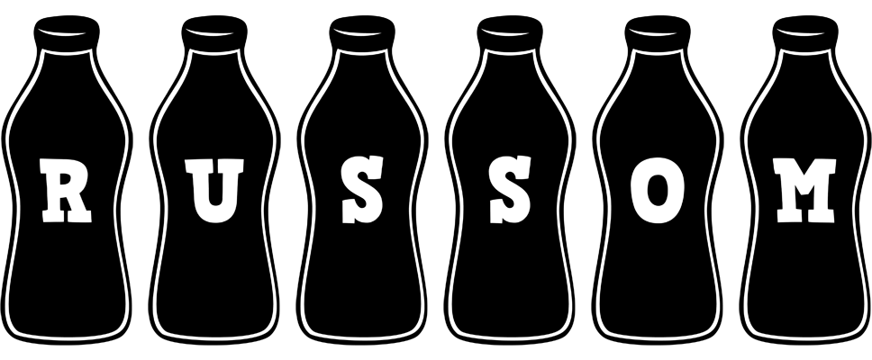 Russom bottle logo