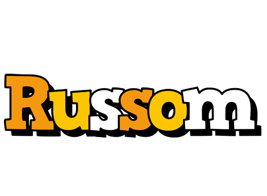 Russom cartoon logo