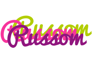 Russom flowers logo