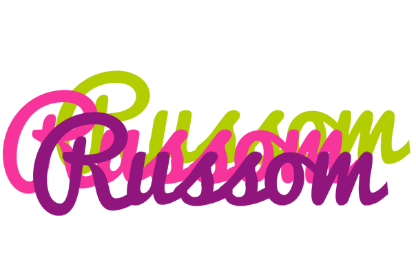 Russom flowers logo