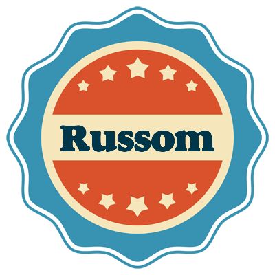 Russom labels logo