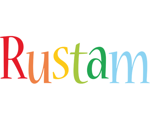 Rustam birthday logo