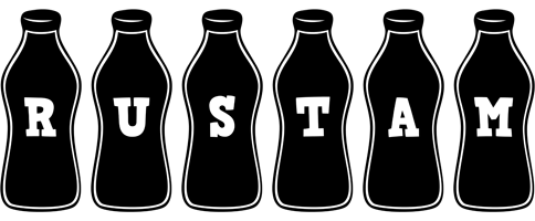 Rustam bottle logo