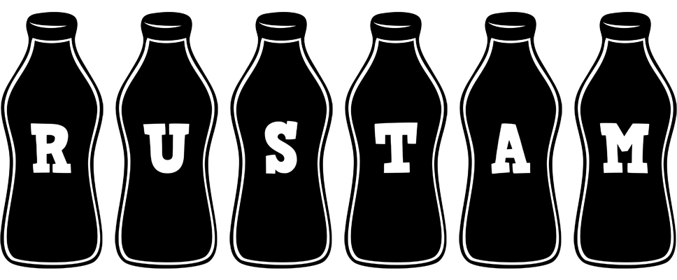 Rustam bottle logo