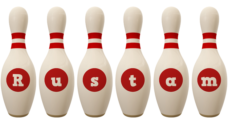 Rustam bowling-pin logo