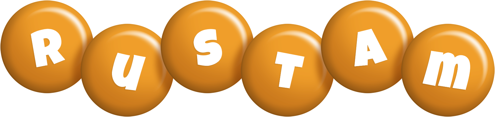 Rustam candy-orange logo