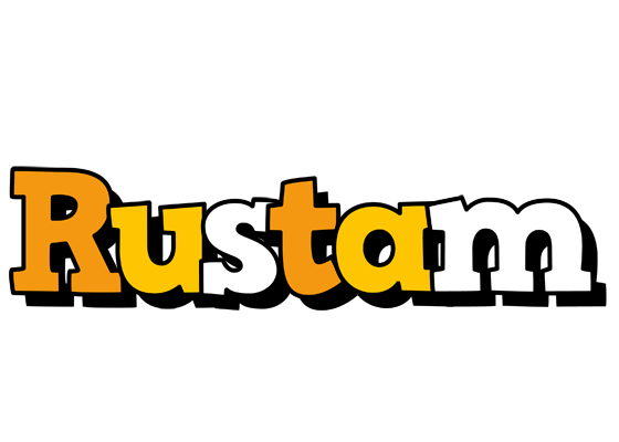 Rustam cartoon logo