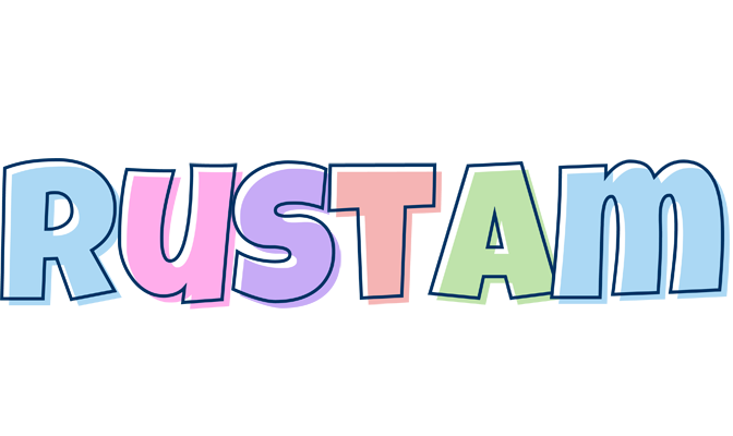 Rustam pastel logo