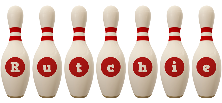 Rutchie bowling-pin logo
