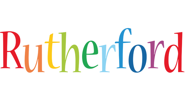 Rutherford birthday logo