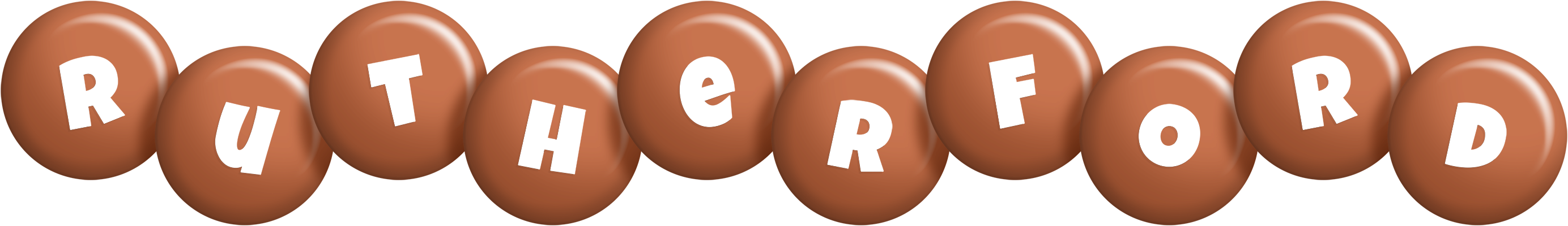 Rutherford candy-brown logo