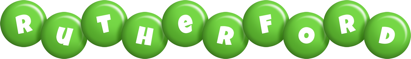 Rutherford candy-green logo