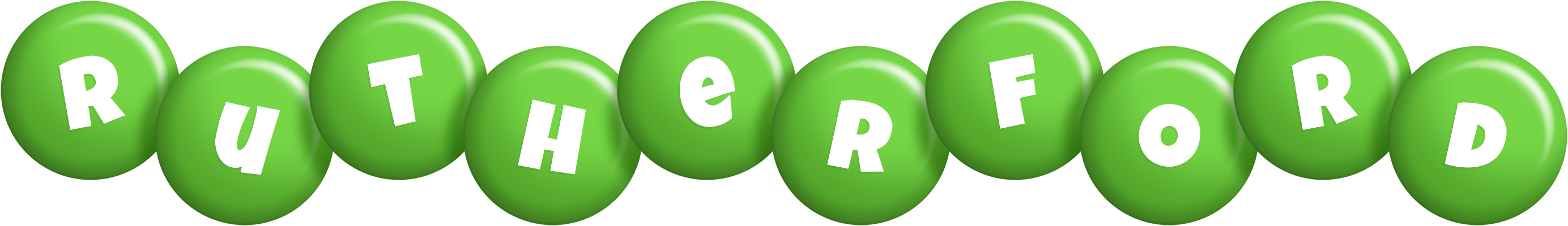 Rutherford candy-green logo