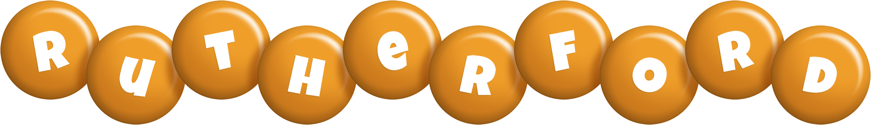 Rutherford candy-orange logo