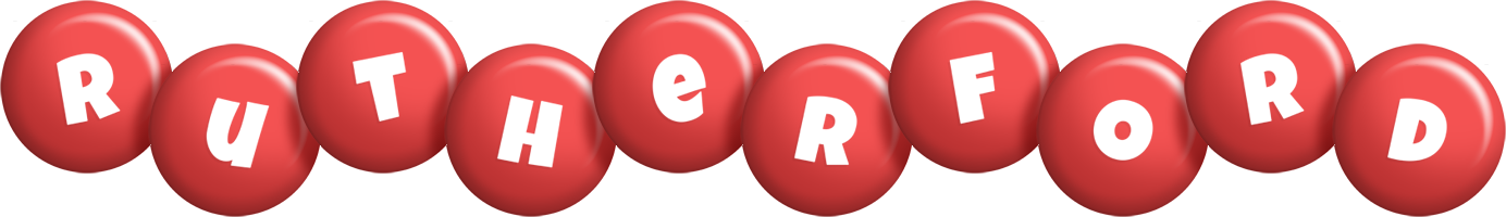 Rutherford candy-red logo