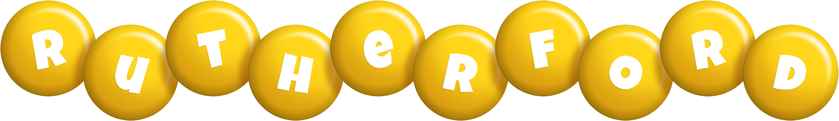 Rutherford candy-yellow logo