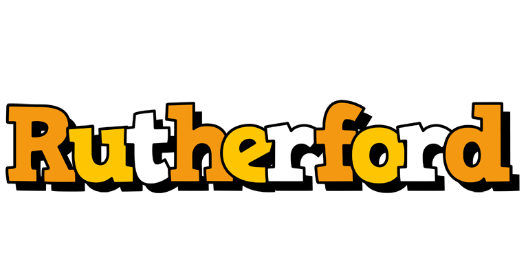 Rutherford cartoon logo
