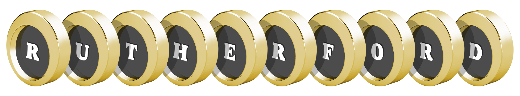 Rutherford gold logo