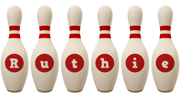 Ruthie bowling-pin logo