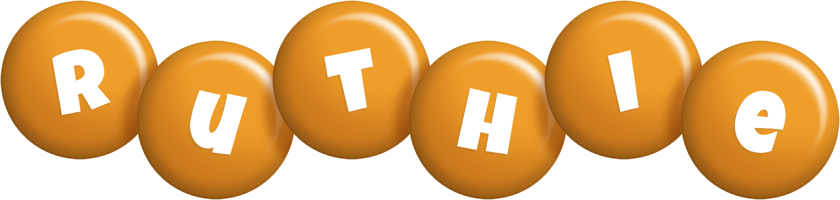 Ruthie candy-orange logo