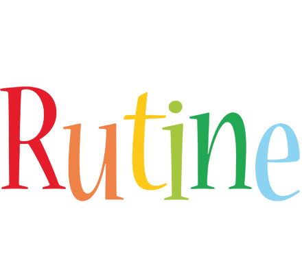 Rutine birthday logo