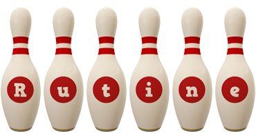 Rutine bowling-pin logo