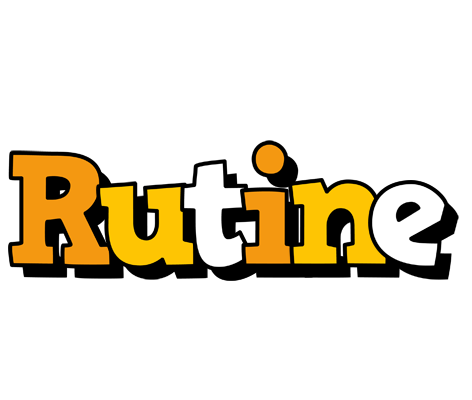 Rutine cartoon logo