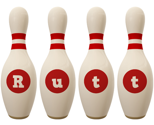 Rutt bowling-pin logo