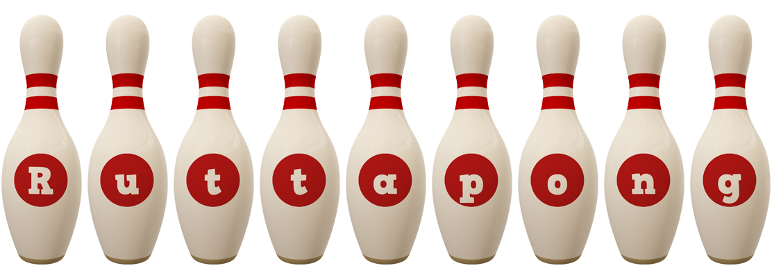 Ruttapong bowling-pin logo