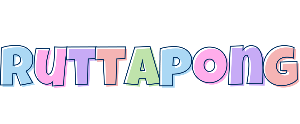 Ruttapong pastel logo