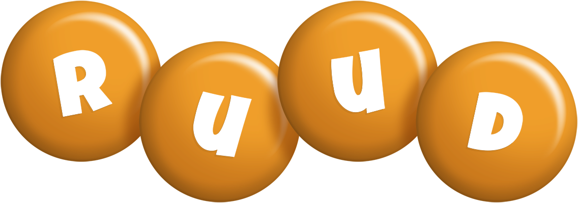 Ruud candy-orange logo