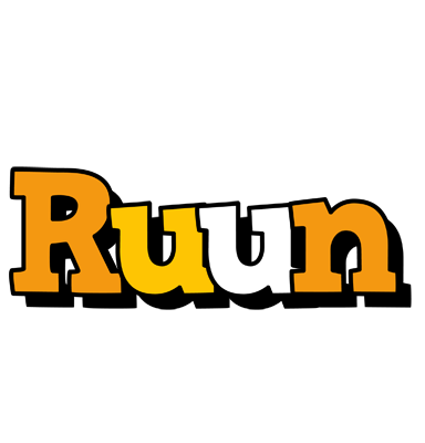 Ruun cartoon logo