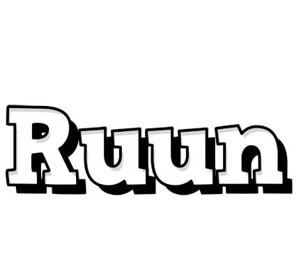 Ruun snowing logo