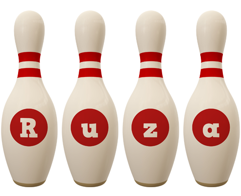 Ruza bowling-pin logo
