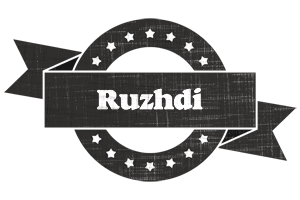 Ruzhdi grunge logo