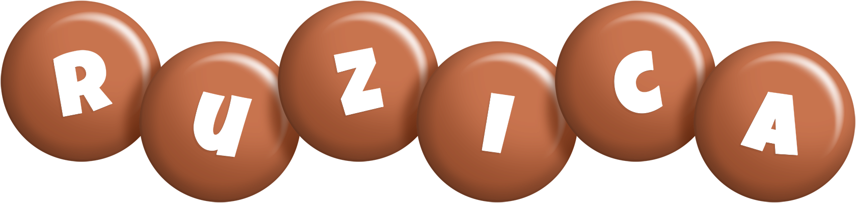 Ruzica candy-brown logo