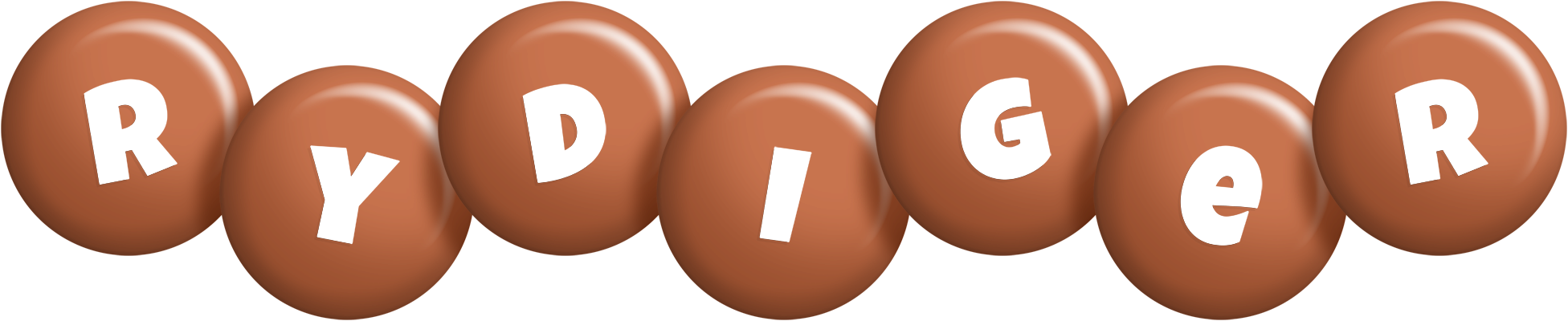 Rydiger candy-brown logo