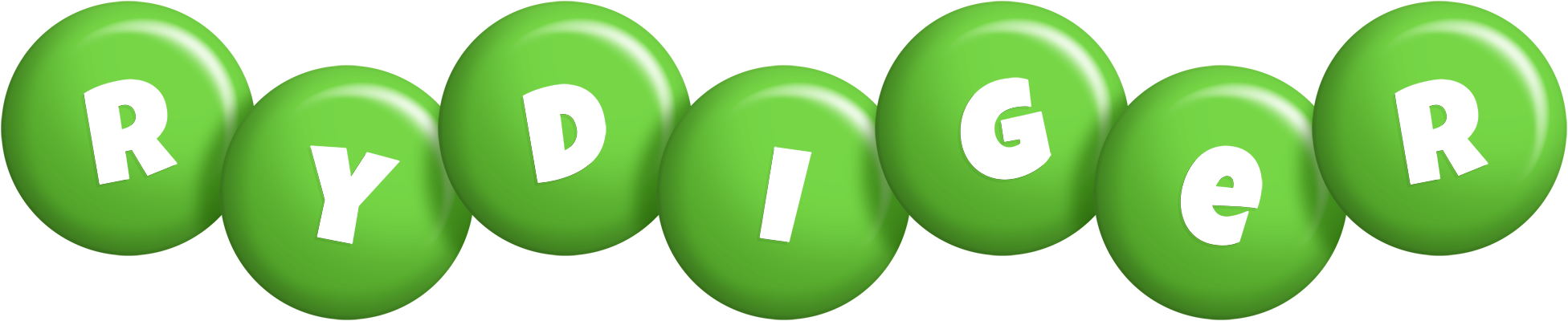 Rydiger candy-green logo