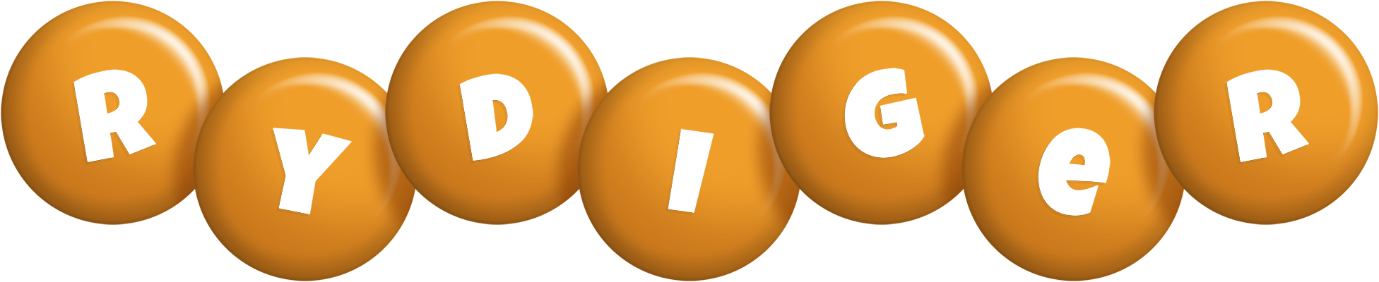 Rydiger candy-orange logo