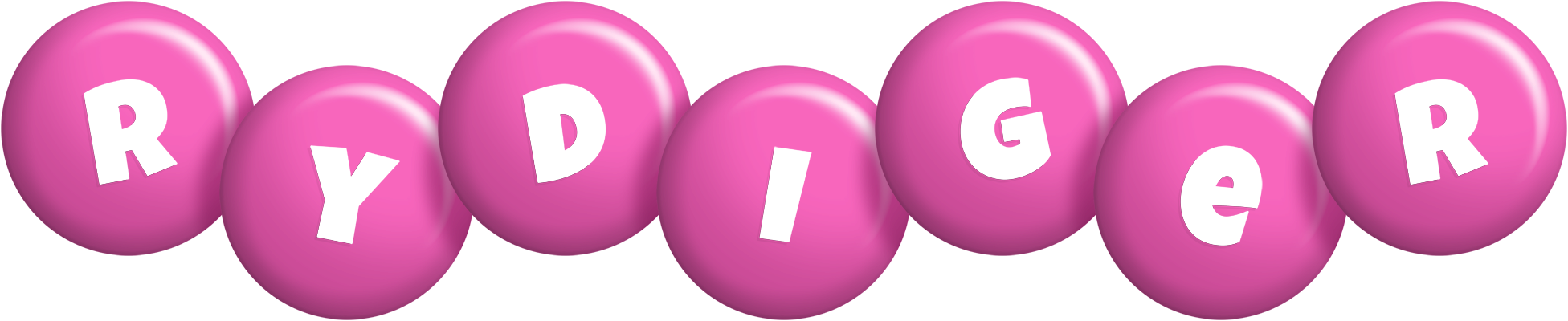 Rydiger candy-pink logo