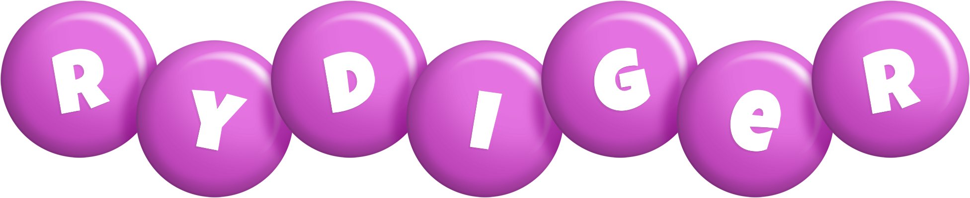 Rydiger candy-purple logo