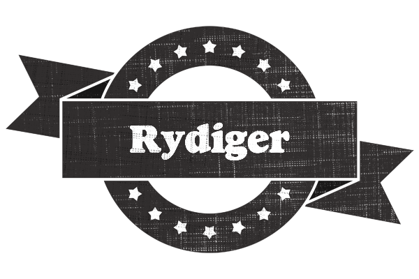 Rydiger grunge logo