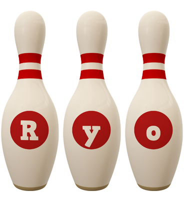 Ryo bowling-pin logo
