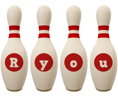 Ryou bowling-pin logo