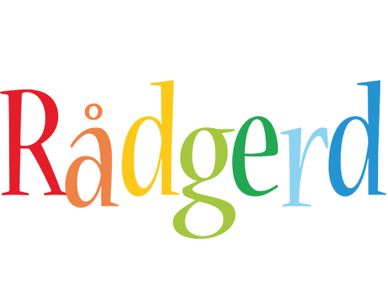 Rådgerd birthday logo