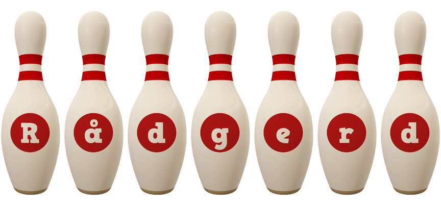 Rådgerd bowling-pin logo
