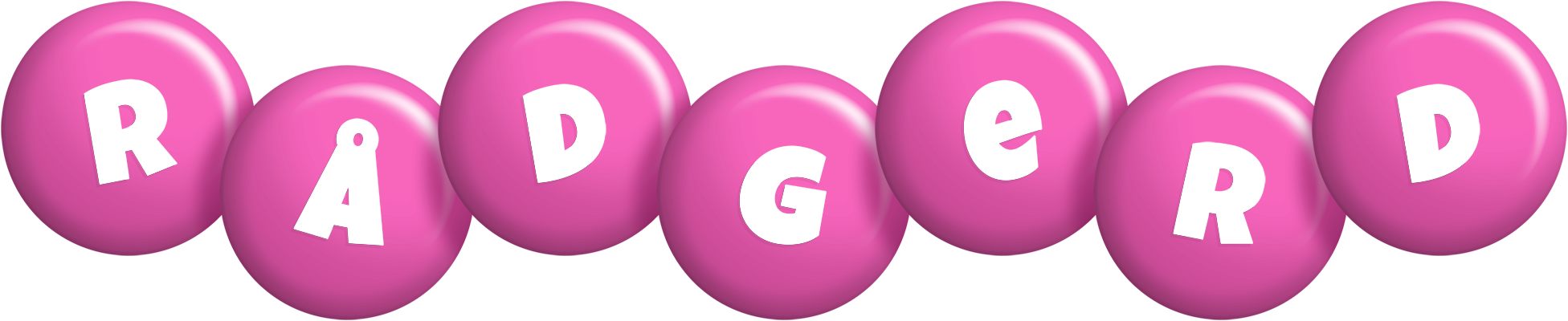 Rådgerd candy-pink logo