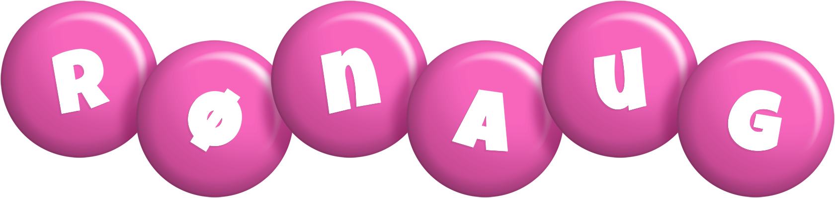Rønaug candy-pink logo