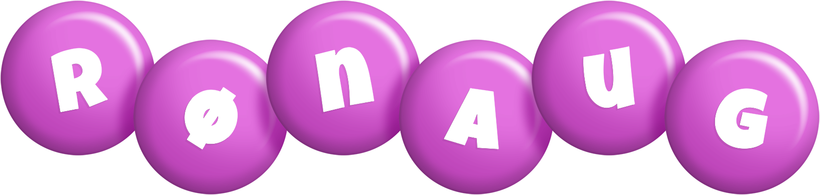 Rønaug candy-purple logo