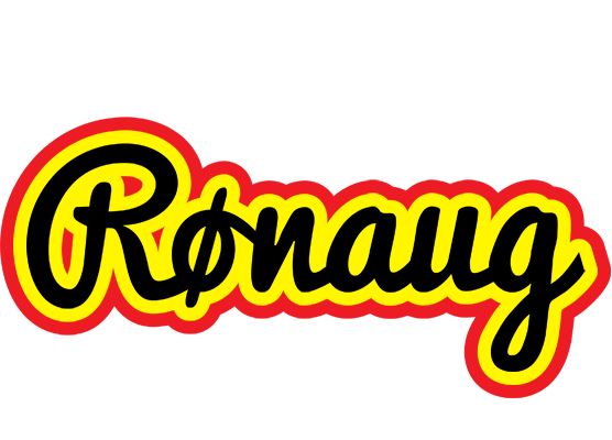Rønaug flaming logo